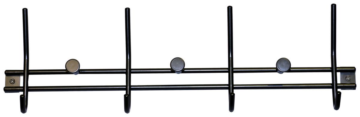 Cuier de perete cu cârlige ELLA 2 - negru, Modern, metal (54/15,6/5,3cm) - Modern Living