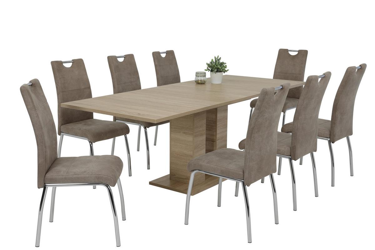 STUHL-SET SUSI II S 4ER-SET - Chromfarben/Beige, MODERN, Textil/Metall (44/98/61cm) - P & B