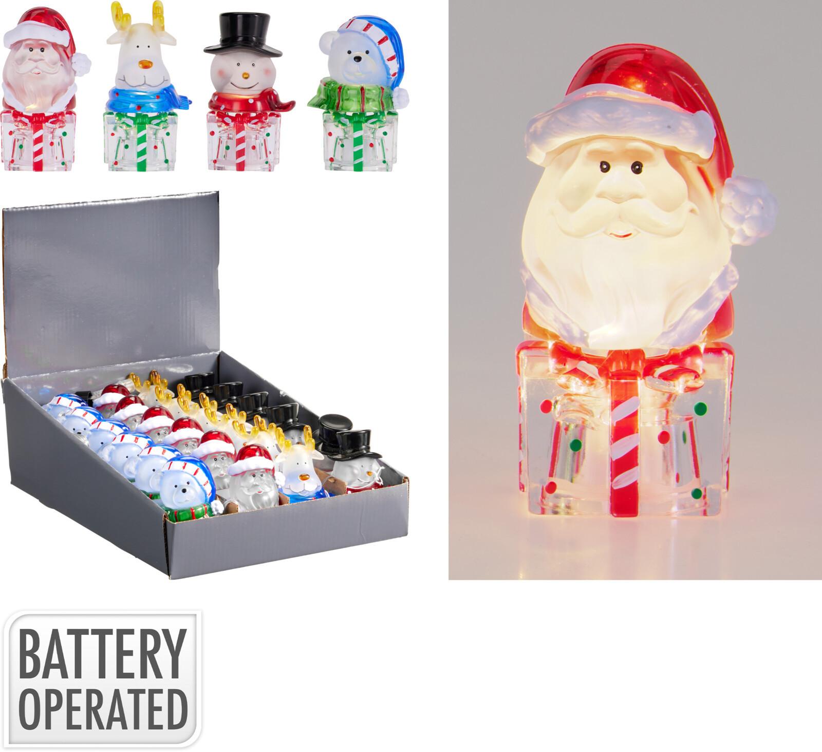 LED Karácsonyi Figura Xmas - többszínű, műanyag (5/9cm)