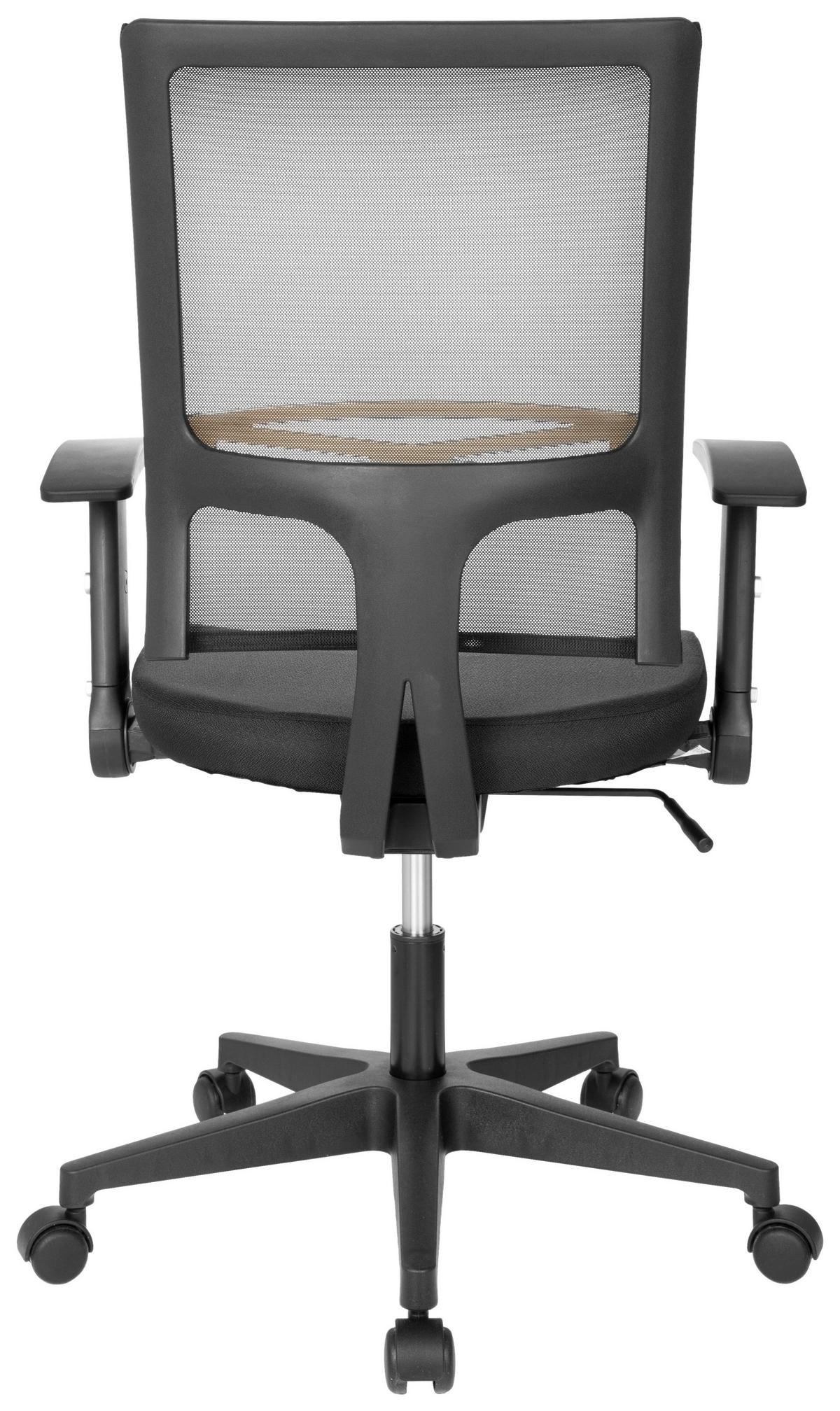 Drehstuhl Office R8 Schwarz - Schwarz, MODERN, Kunststoff/Textil (66/110/50cm) - MID.YOU