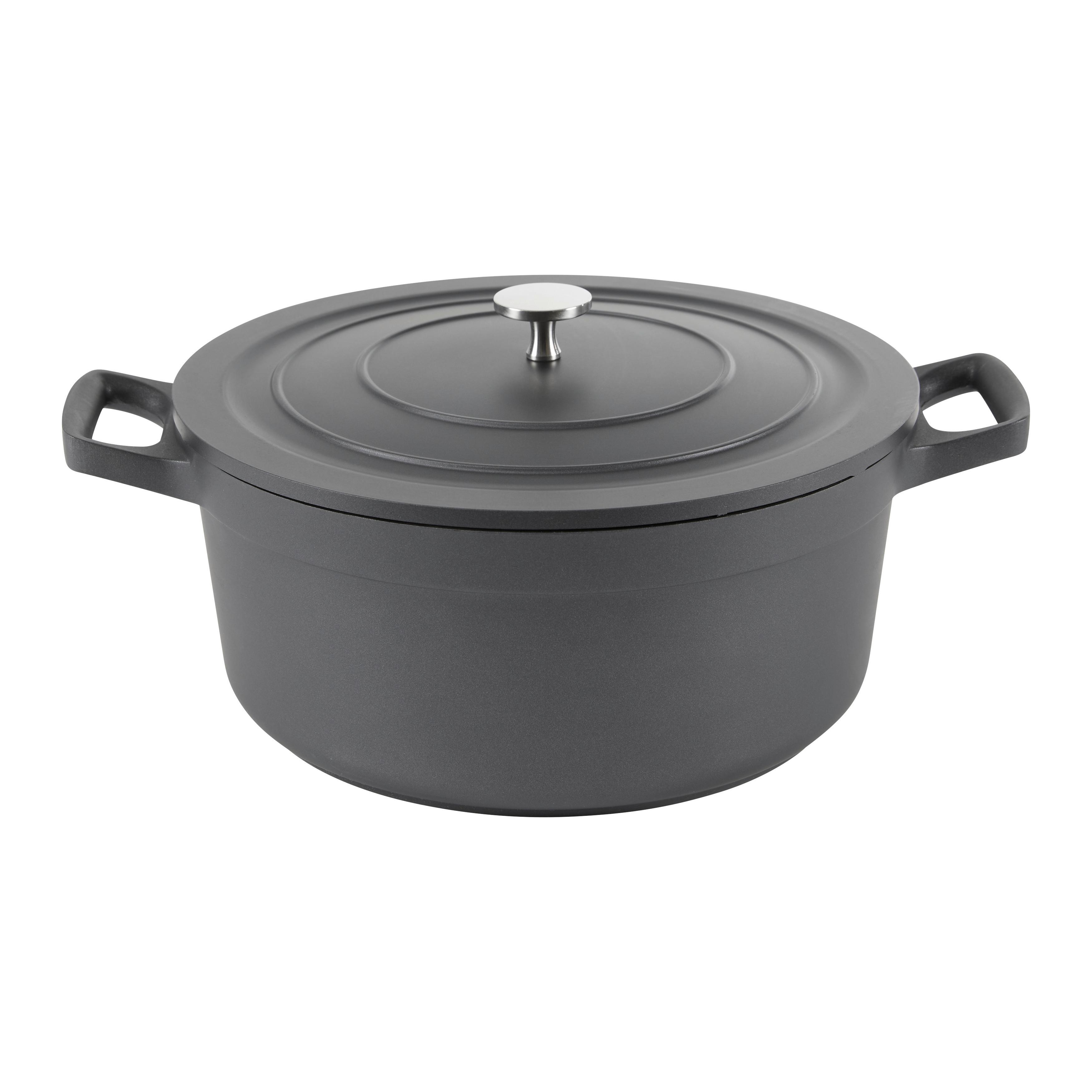 Kochtopf Tradition in Schwarz Ø 28cm - Schwarz, MODERN, Metall (28/12,2cm)