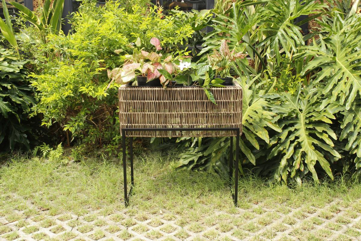 Übertopf-Set Fauna Braun/Schwarz, 2er Set - Schwarz/Braun, Kunststoff/Metall - Mömax