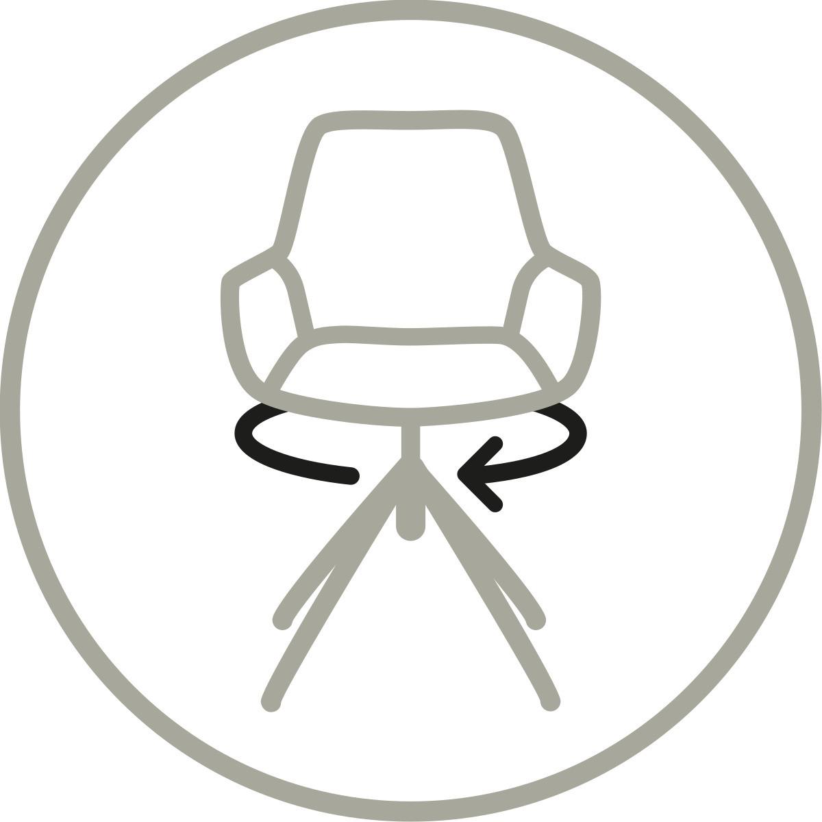 Drehsessel Jasima Mesh Hellgelb - Gelb, MODERN, Textil/Metall (77/81/85cm) - Mömax