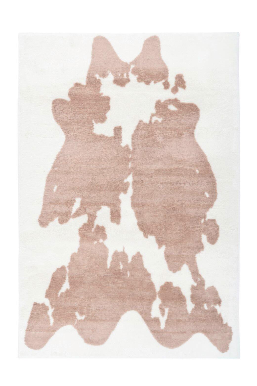 Hochflorteppich Rabbit Animal - Taupe/Weiss, Konventionell, Textil (120/160cm) - Kayoom