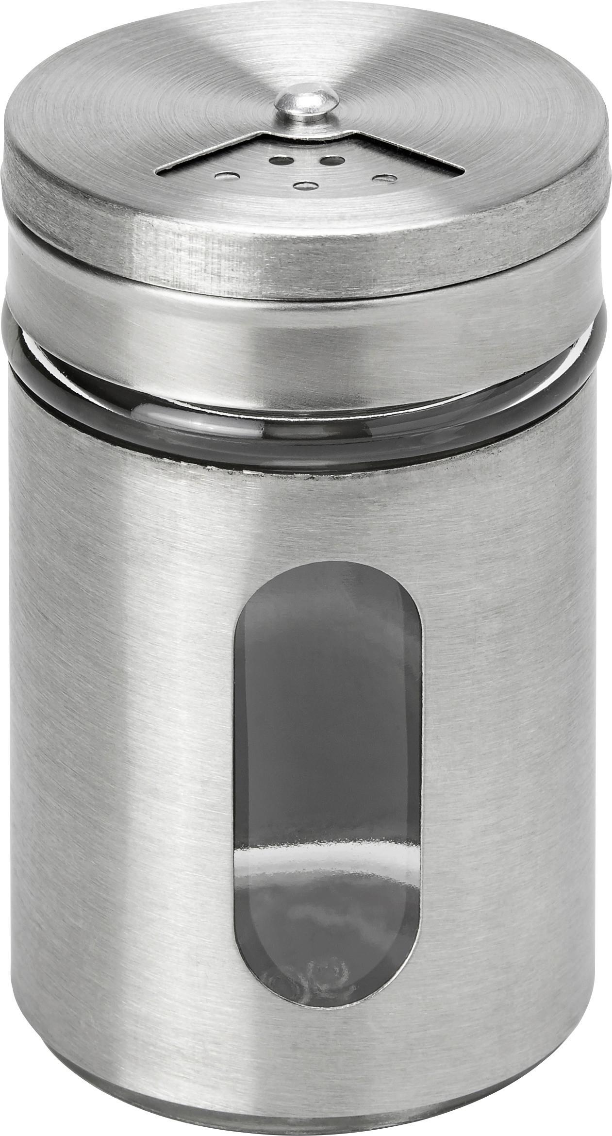 Gewürzdose Gemma in Edelstahlfarben - Edelstahlfarben, Glas/Metall (4,9/8cm) - Modern Living
