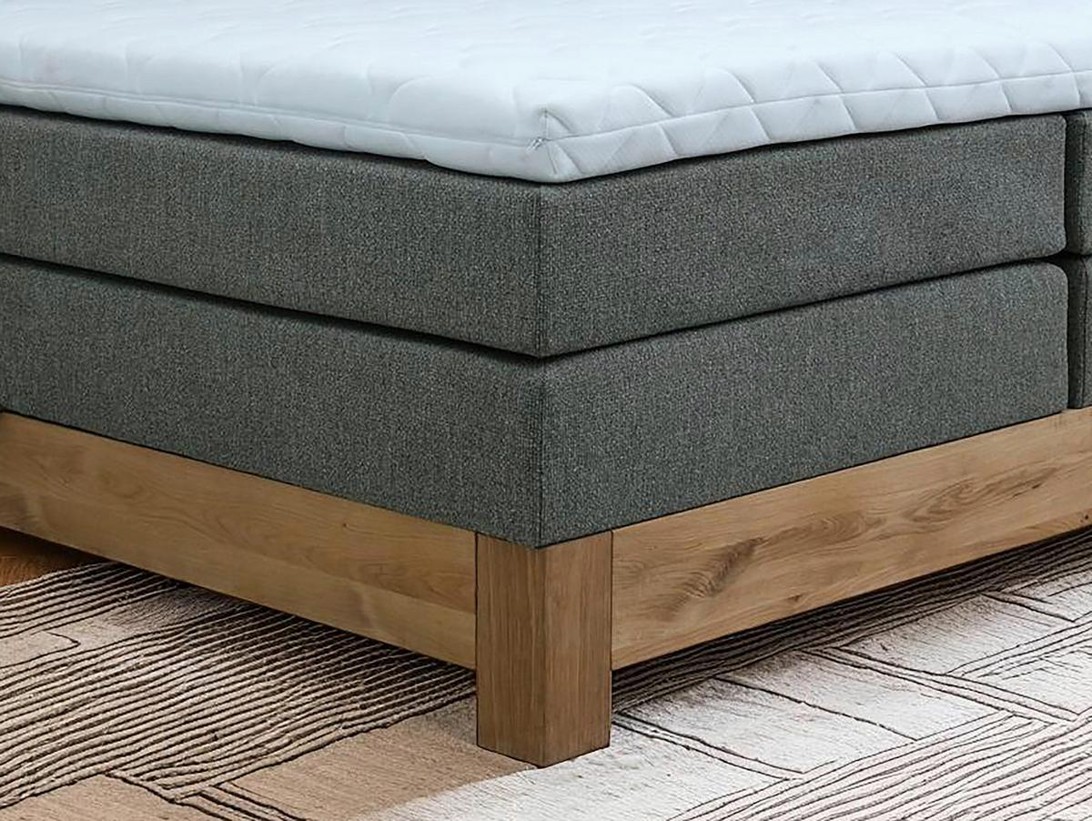 Boxspringbett Cloud Anthrazit ca. 160x200cm - Eichefarben/Anthrazit, KONVENTIONELL, Holz/Holzwerkstoff (160/200cm) - Premium Living