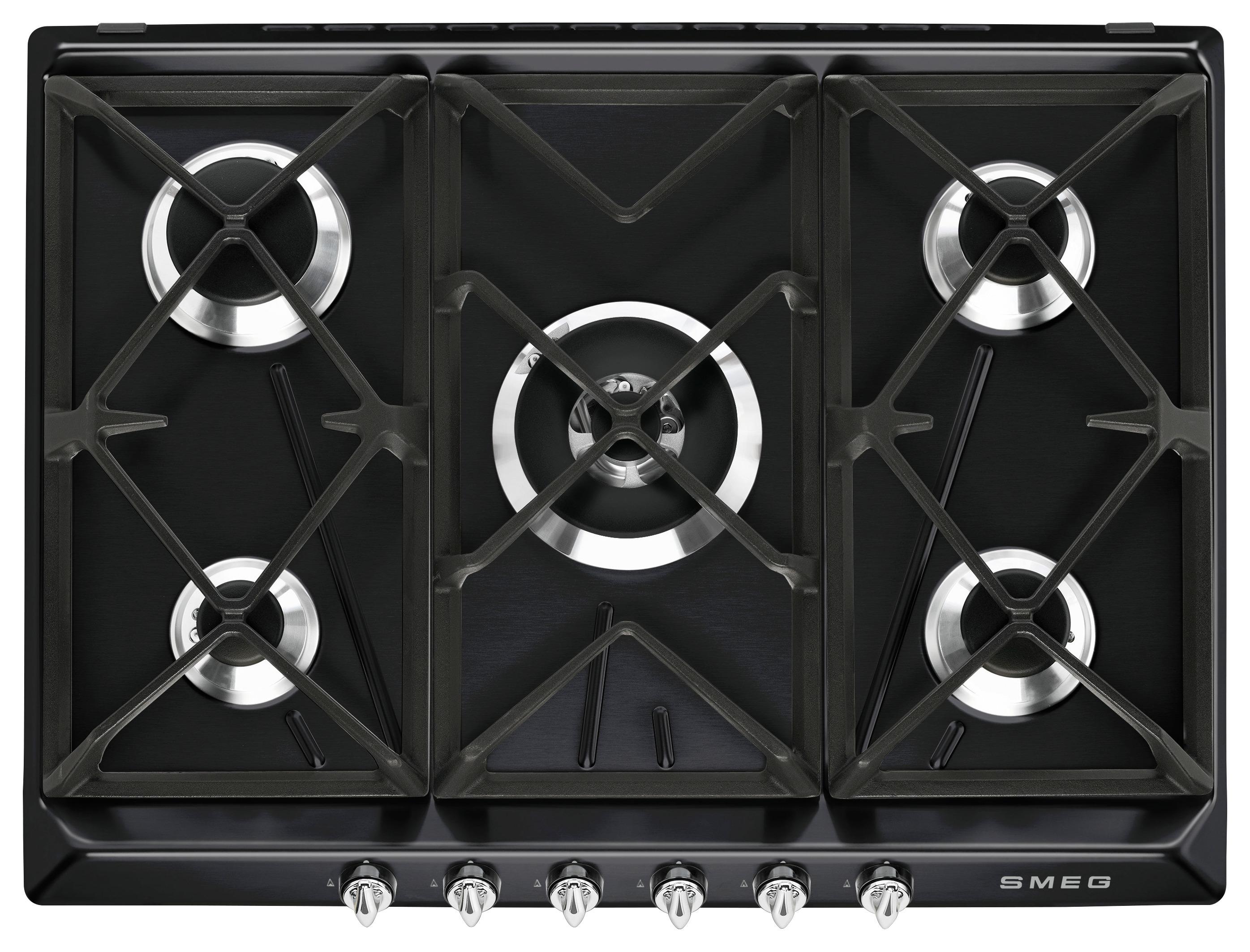 Gaskochfeld SR975NGHD - Schwarz (68,5/3,2/50cm) - SMEG