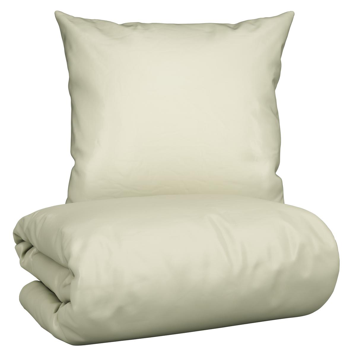 Bettwäsche Bio-Eva in Olivgrün ca. 135x200cm - Olivgrün, MODERN, Textil (135/200cm) - ecoTree