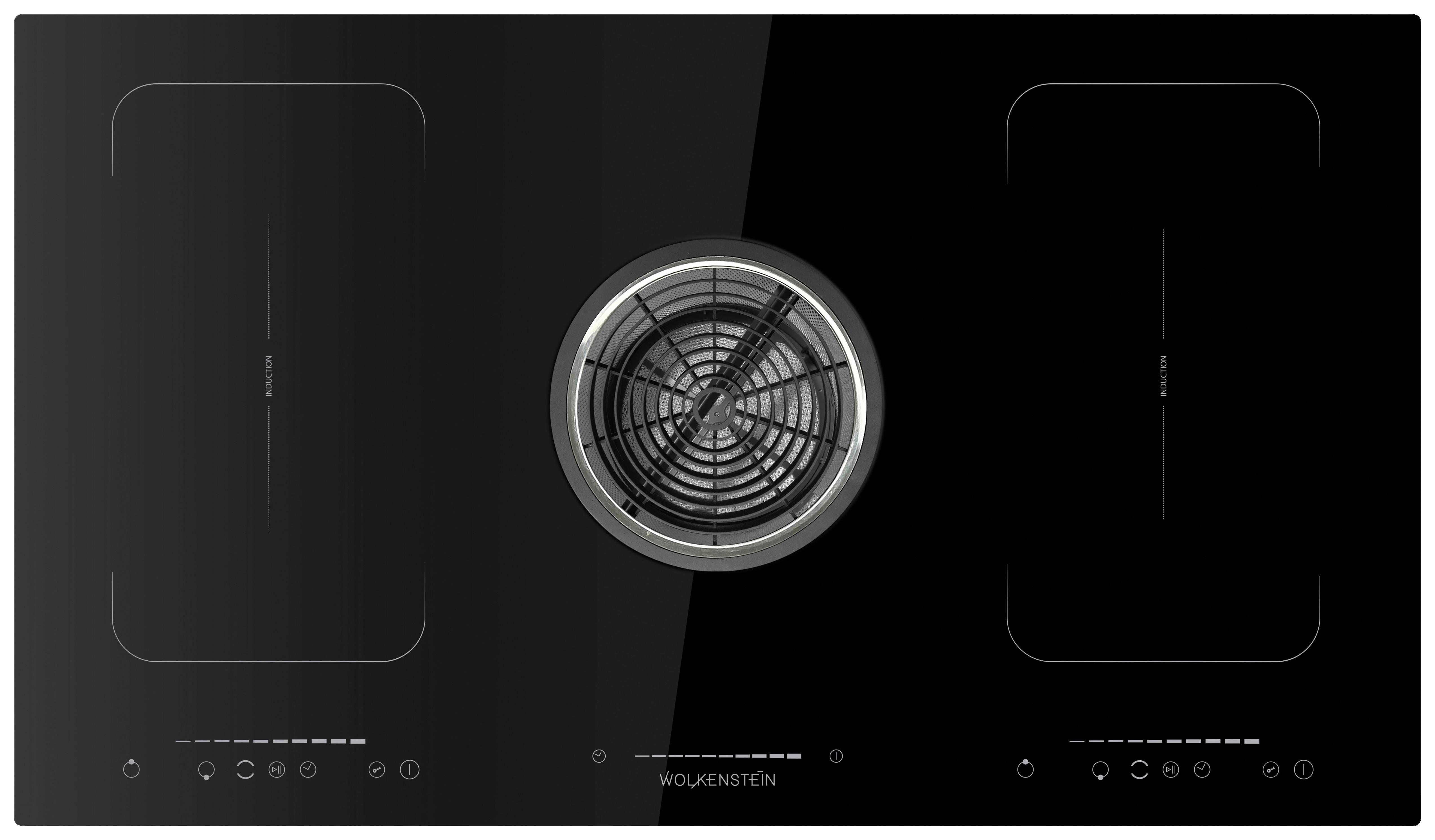 Induktionskochfeld IN4-DA-2FZA Schwarz - Schwarz, Basics, Glas (90/24,5/52cm) - PKM