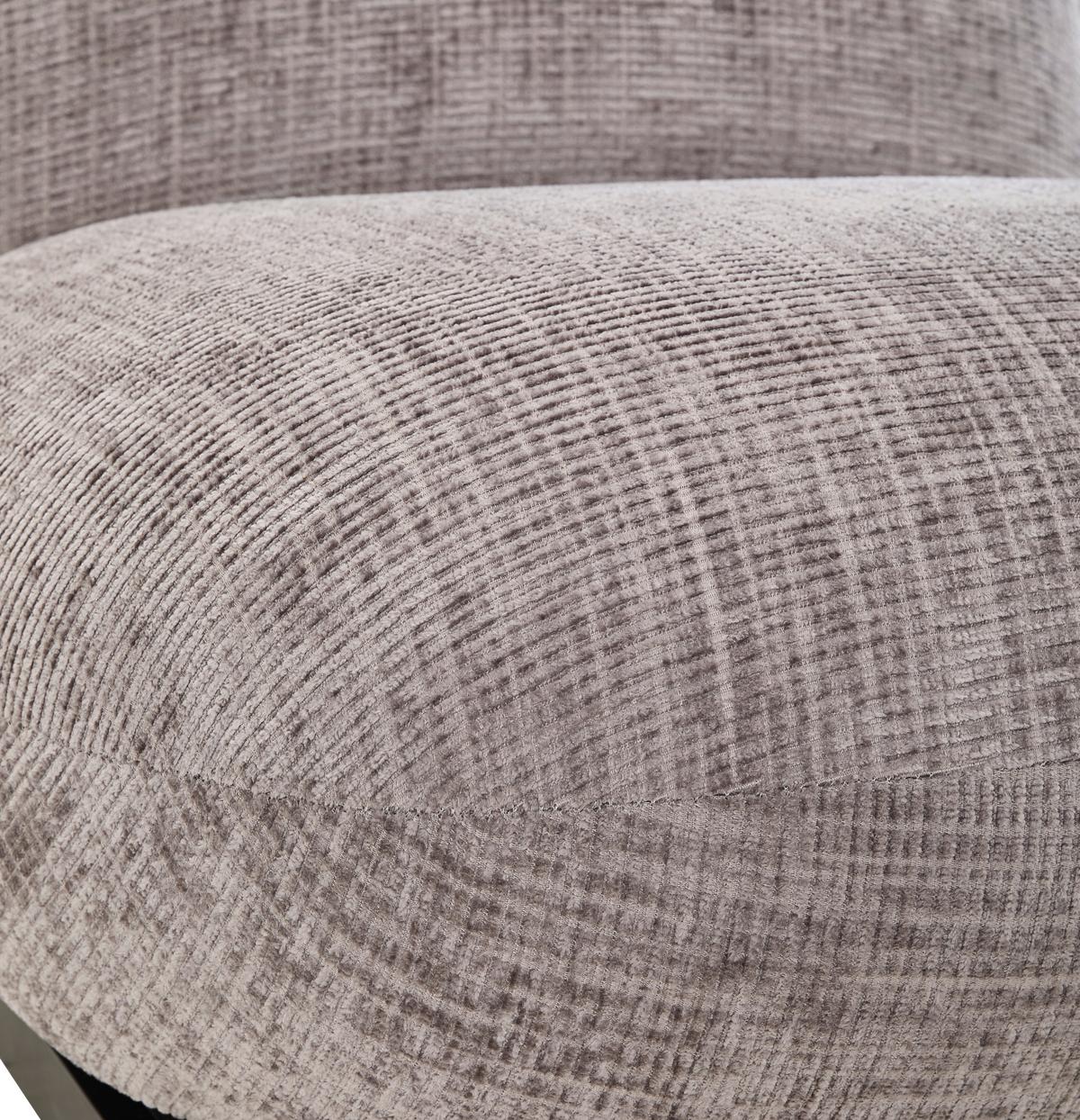FOTEL KATE - jasnoszary/czarny, Trend, metal/tkanina (75/66/87cm) - P & B