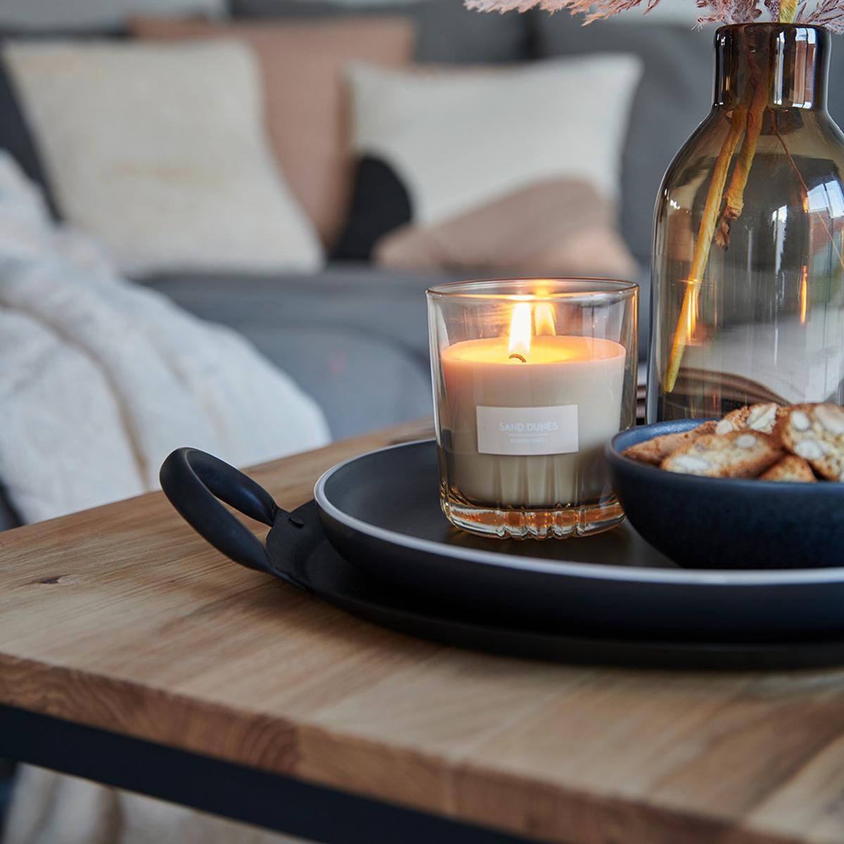 Couchtisch Dallas II Schwarz/ Wildeiche massiv - Eichefarben/Schwarz, LIFESTYLE, Holz/Holzwerkstoff (70/70/45cm) - Based