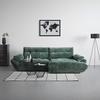 Wohnlandschaft Vivo Dunkelgrün - Dunkelgrün/Schwarz, MODERN, Kunststoff/Textil (317/63/179cm) - Premium Living