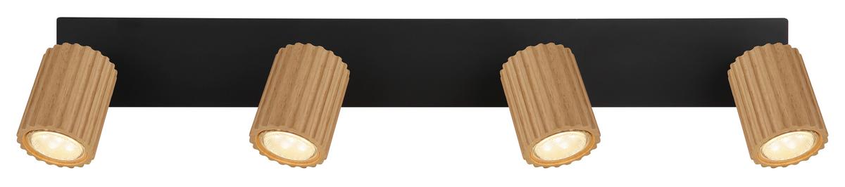STRAHLER 57037-4 WENZEL - Dunkelbraun/Schwarz, Natur, Holz/Metall (65/8/13cm) - Globo