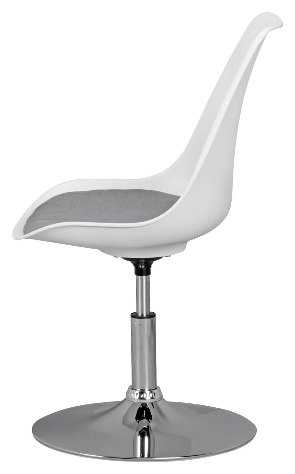 Mladinski Vrtljivi Stol Korsika - barve kroma/siva, Moderno, kovina/tekstil (46/88/46cm) - MID.YOU