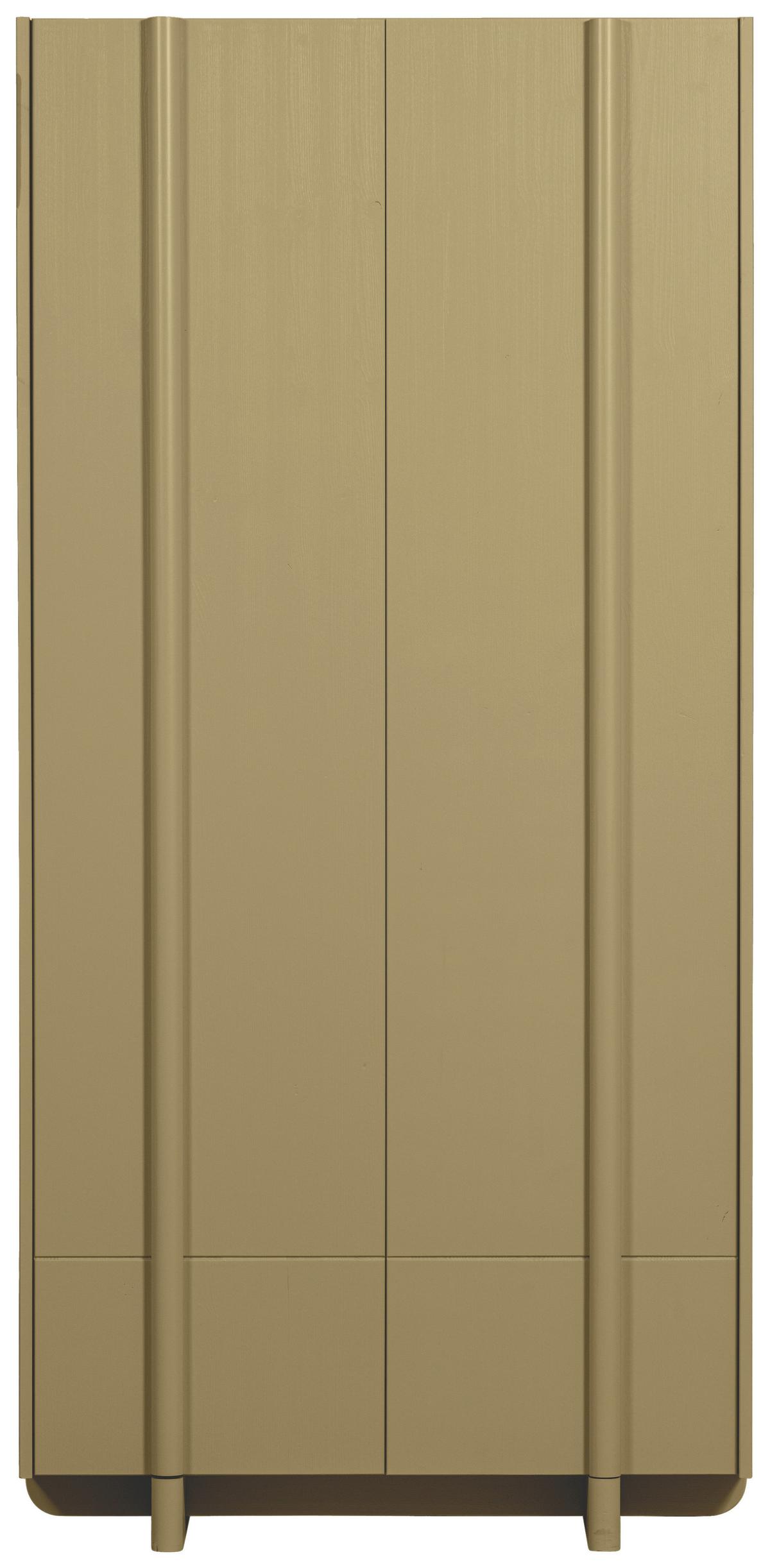 Garderobenschrank Basu Grün B: 101 cm - Grün, Design, Holz (101/210/46cm) - Livetastic