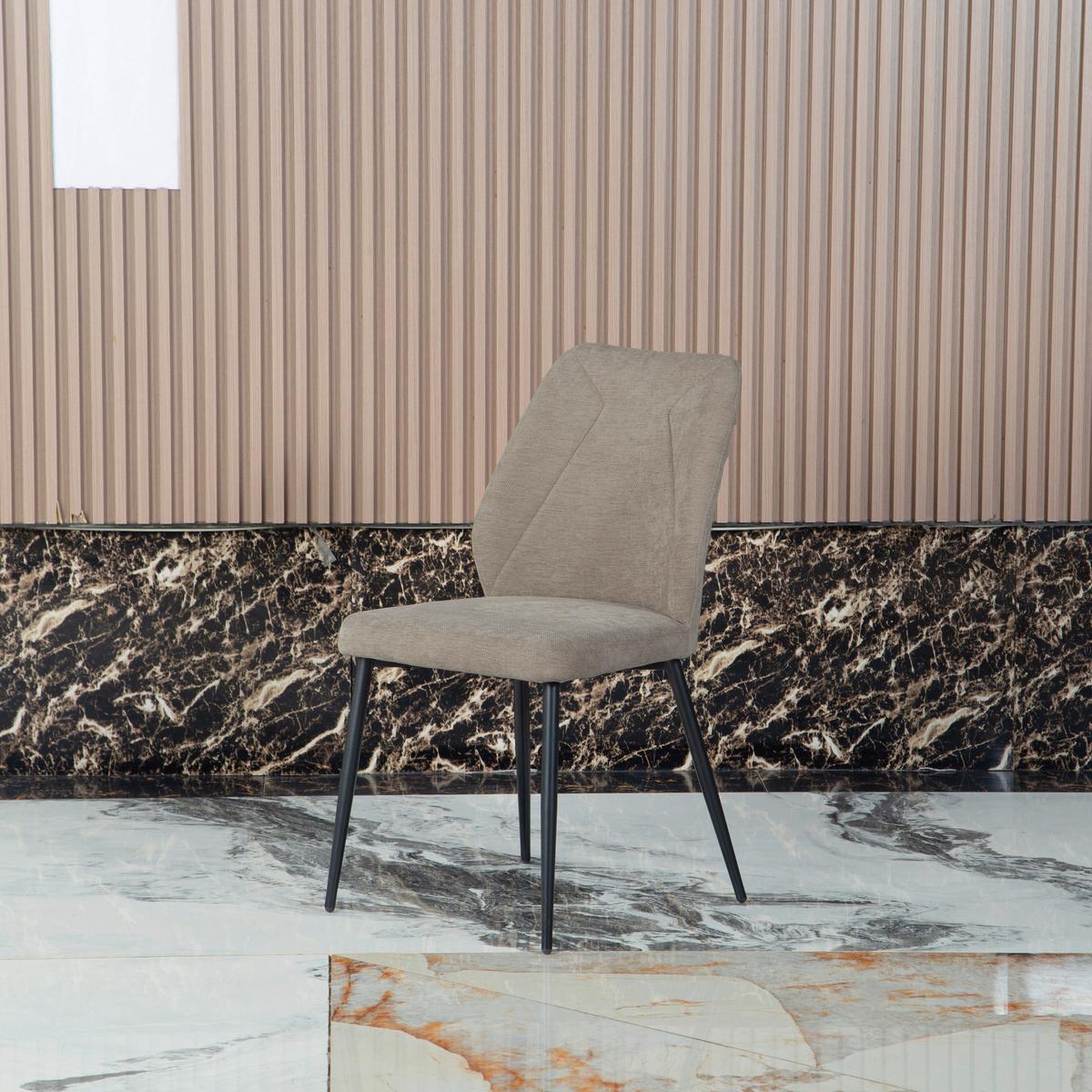 Stolica Tena - svijetlo smeđa/crna, Basics, metal/tekstil (46,5/86,5/59cm) - Based