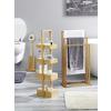 COMBINATIE VAN WC-BORSTELS ANNI -SB- - Natuurlijke kleuren/Roestvrijstaalkleuren, Modern, Kunststof/Hout (19/70,5/19cm) - Mömax