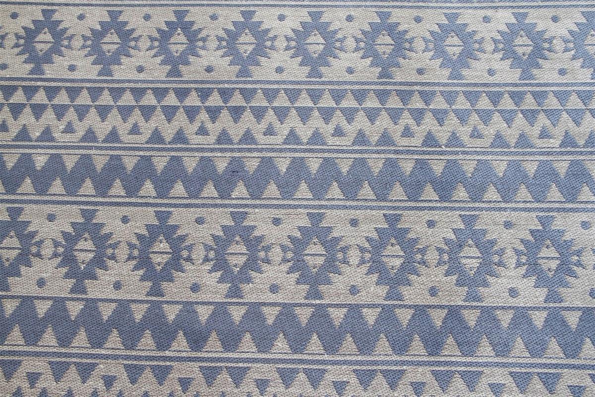 Flachwebeteppich Sunny 210 Hellblau 80 X 150 - Hellblau, Basics, Textil (80/150cm) - Kayoom