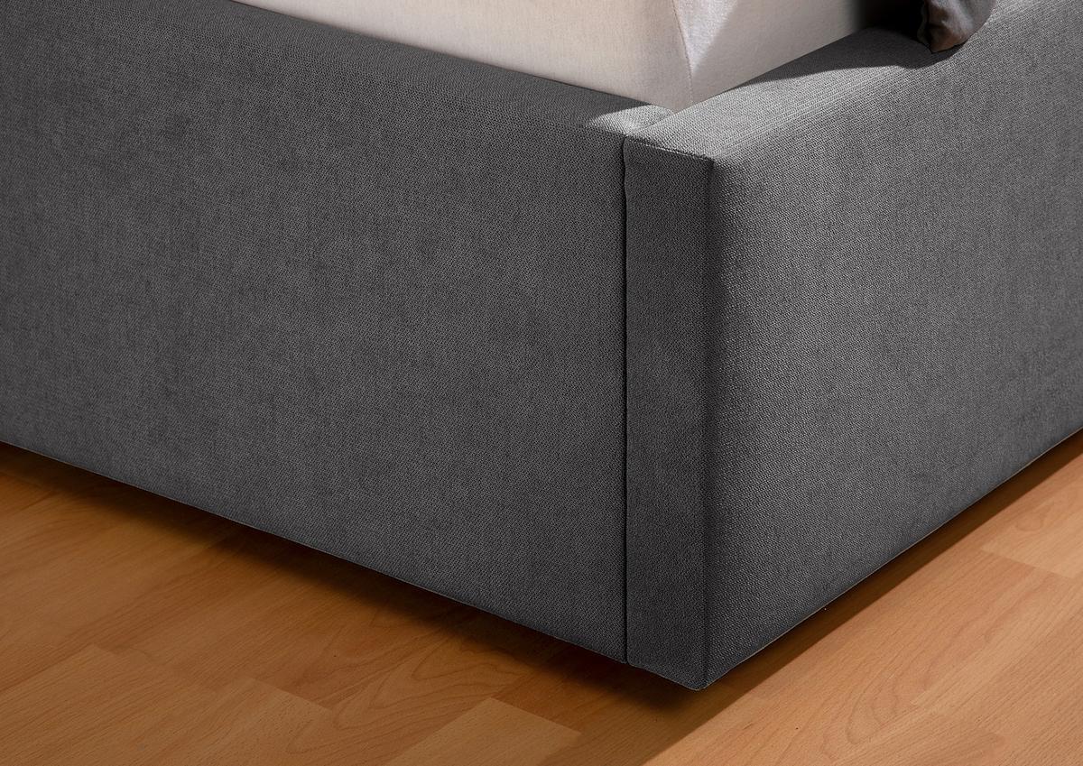 Polsterbett Stacey Anthrazit ca. 160x200 cm - Anthrazit/Schwarz, MODERN, Kunststoff/Textil (160/200cm) - Livetastic