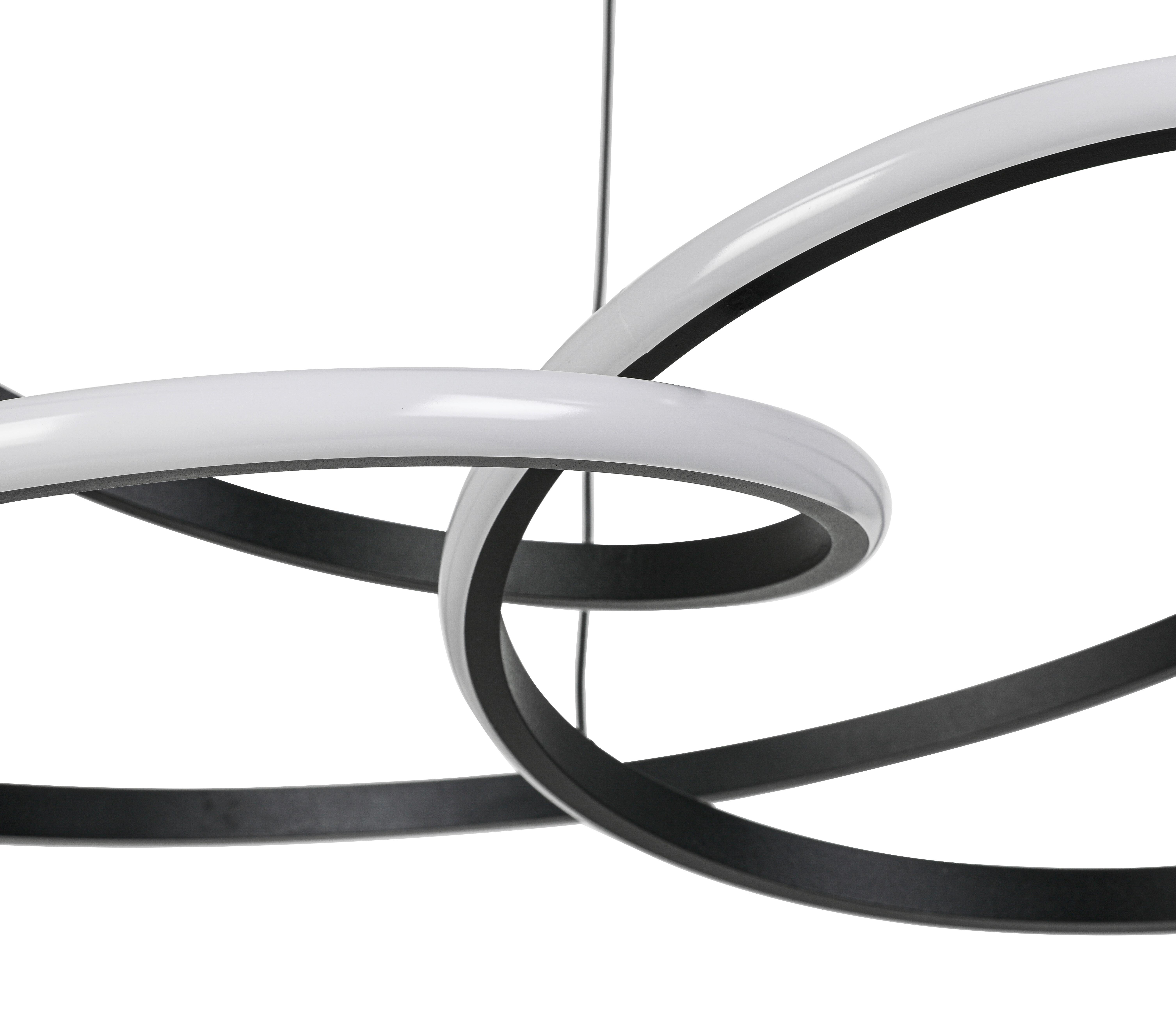 LED-HÄNGLAMPA MOFER -AKT- - svart, Modern, metall/plast (50/12/120cm) - Premium Living