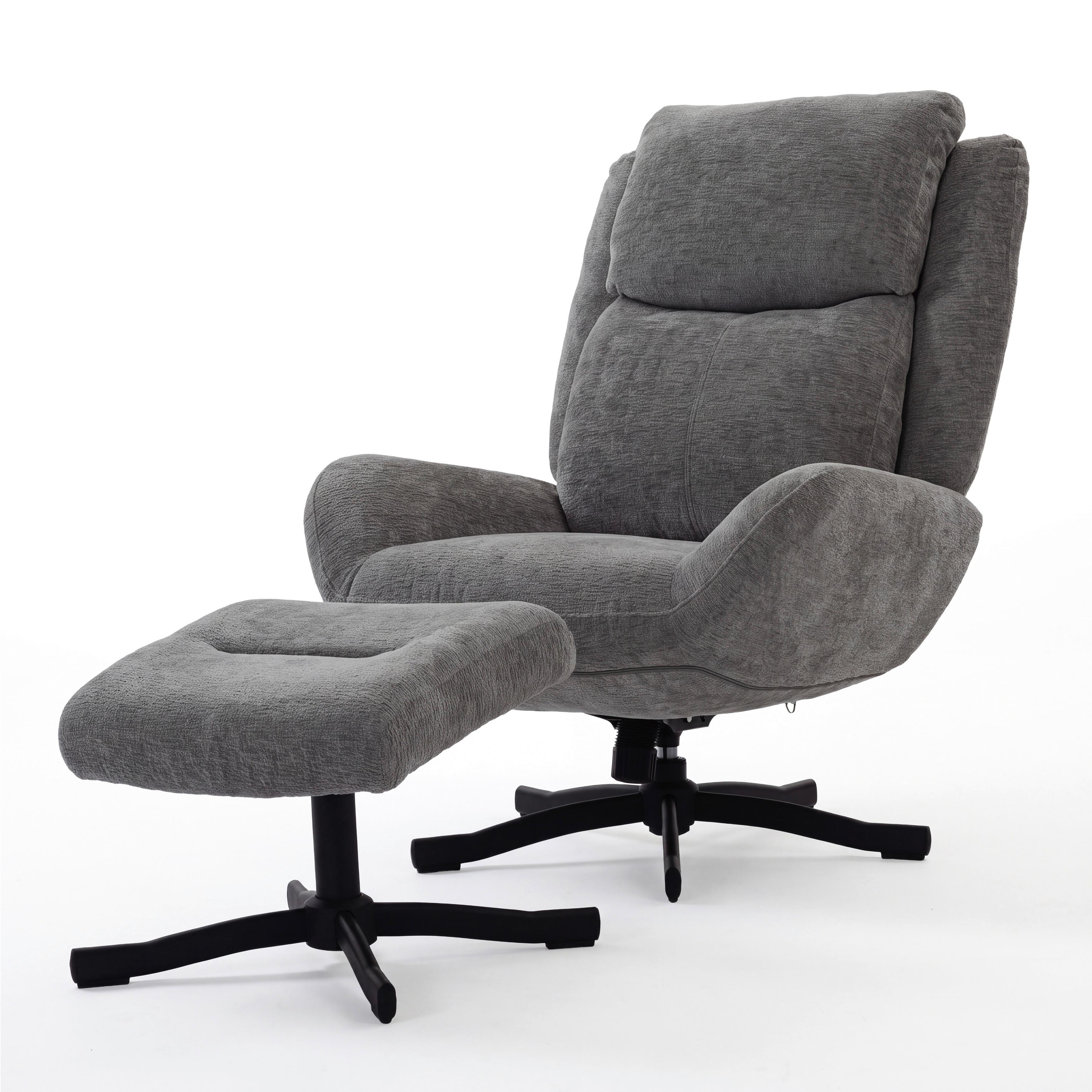 FÅTÖLJ NINA - grå/svart, Modern, metall/textil (72/96/87cm) - Bessagi Home