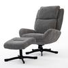 FÅTÖLJ NINA - grå/svart, Modern, metall/textil (72/96/87cm) - Bessagi Home