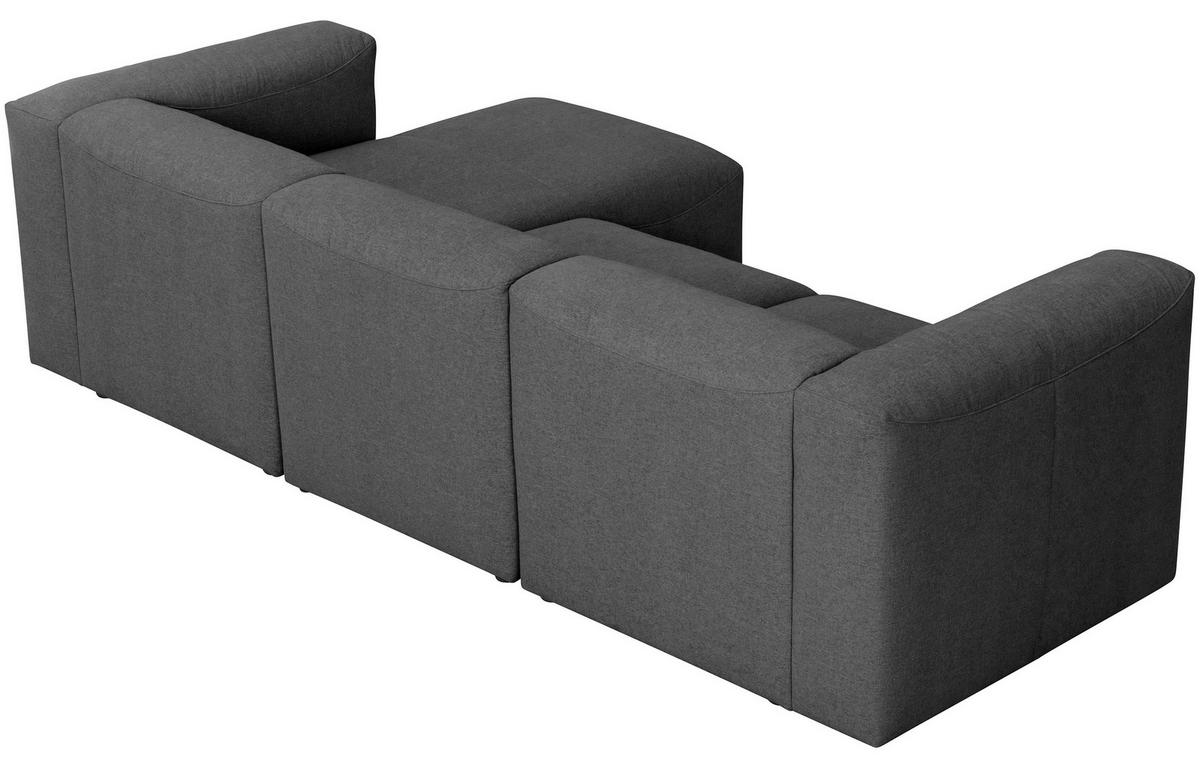 ECKSOFA LENA - Anthrazit, Design, Kunststoff/Textil (275/160cm) - Max Winzer
