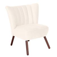 SESSEL ALESSANDRO - Nussbaumfarben/Creme, Design, Holz/Textil (70/80/66cm) - Max Winzer