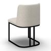STOEL LIARA - Lichtgrijs/Zwart, Modern, Hout/Textiel (52/81,5/57cm) - Bessagi Home
