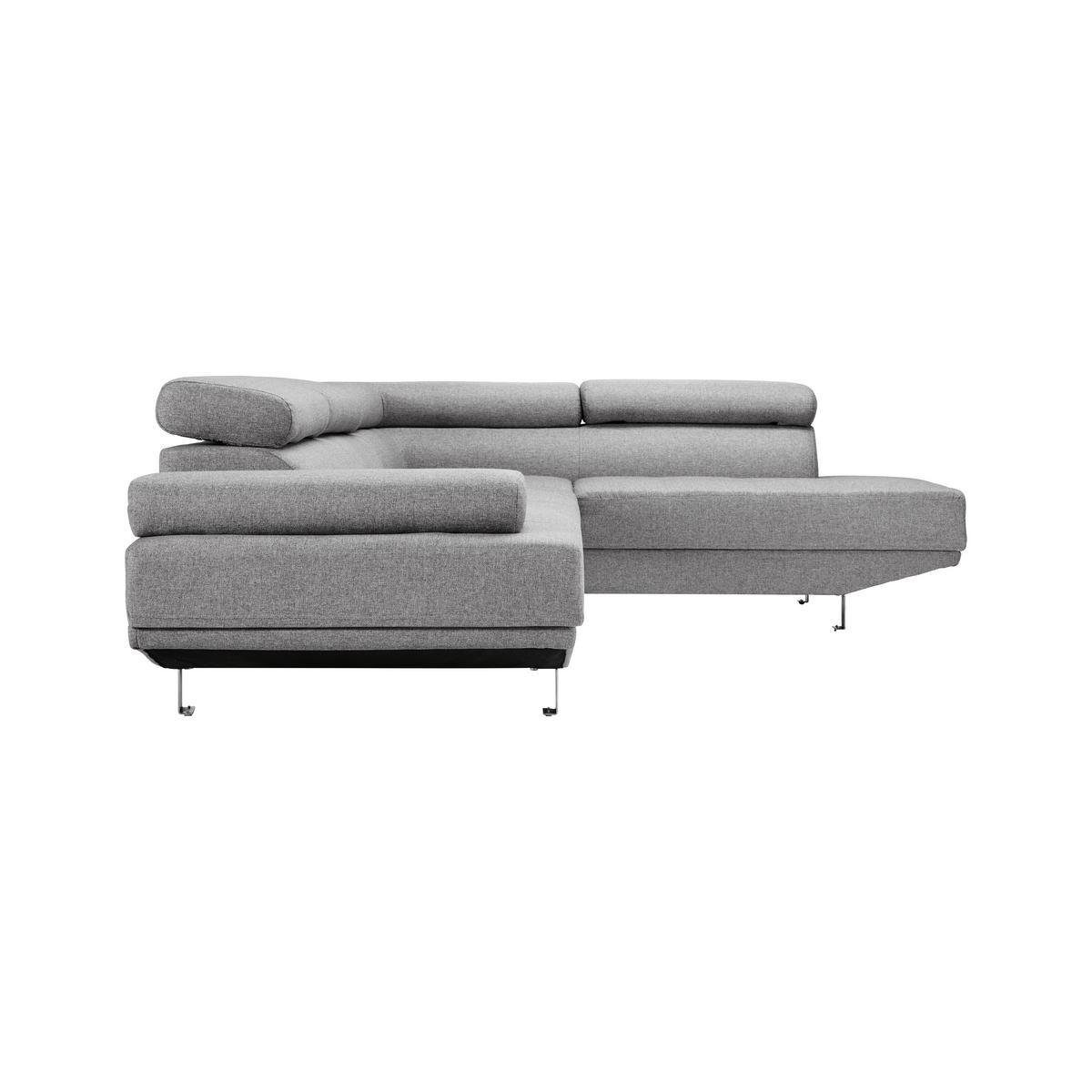 Sarokkanapé Emely - világosszürke, Modern, textil/fa (267/70/195cm) - Bessagi Home