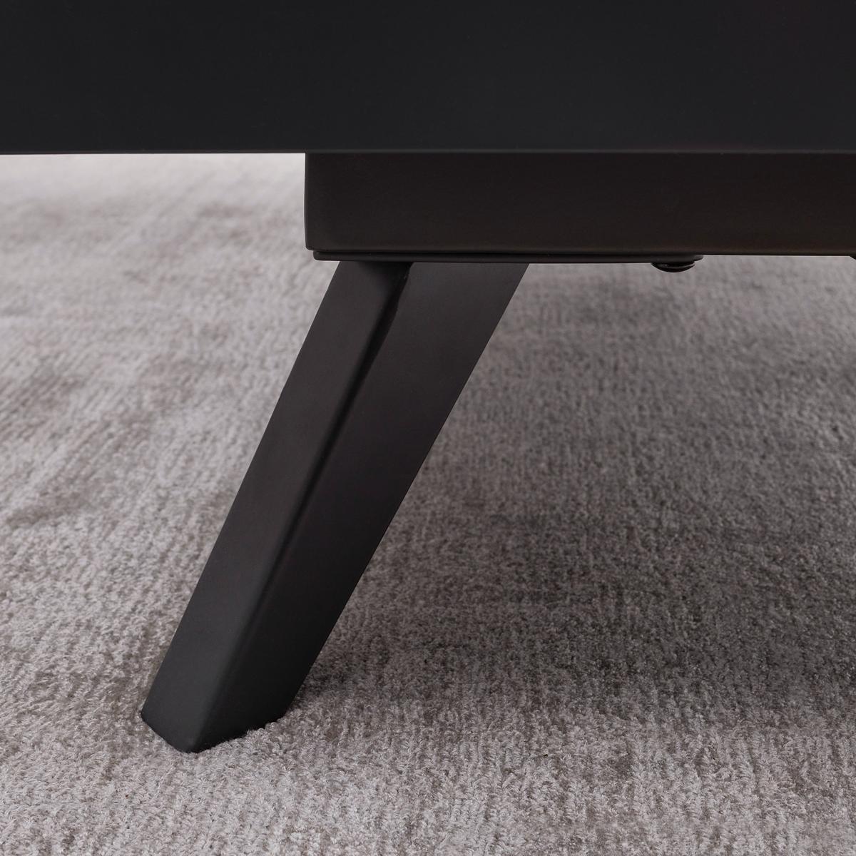 Couchtisch Fosco Grau/Eichefarben MDF - Eichefarben/Schwarz, MODERN, Metall (80/80/38cm) - Bessagi Home
