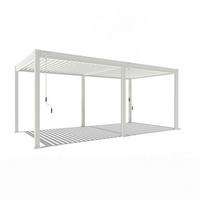 Pergola Superior, Bela, 3x6m - bela/visoki sijaj, Basics, kovina (300/255/600cm) - Gardenson