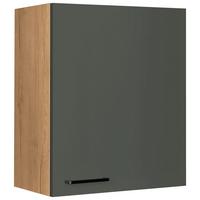 Küchenoberschrank Easytouch Grün - Eichefarben/Schwarz, MODERN, Holzwerkstoff/Metall (60/72/35cm) - Nobilia