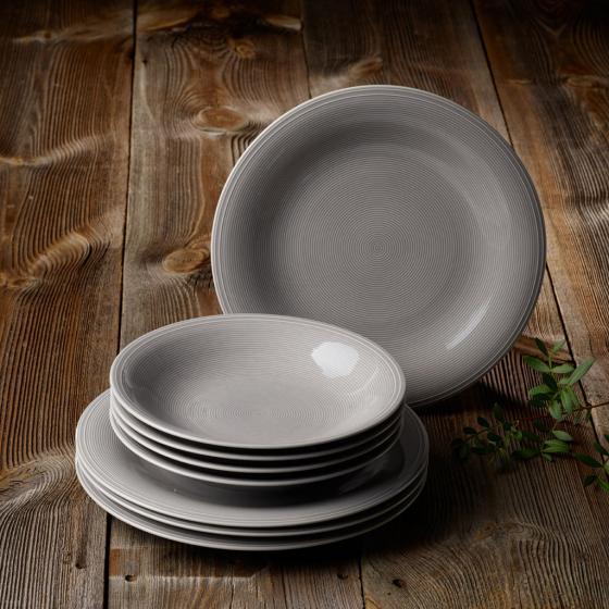 TALERZ OBIADOWY COLOR LOOP STONE VILLEROY&BOCH - szary, Konventionell, ceramika (28cm) - like.Villeroy & Boch