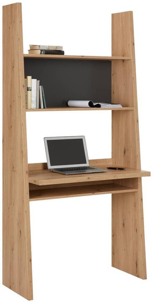 Schreibtisch in Anthrazit/Eiche Artisan - Anthrazit/Eiche Artisan, MODERN, Holzwerkstoff (90/186/46cm) - Mömax