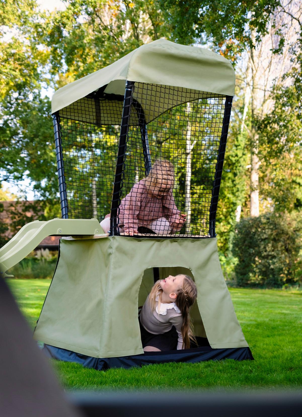 Igralna Hišica Exit Ivy, Zelena - črna/zelena, Konvencionalno, kovina/umetna masa (256/116,5/214cm) - EXIT Toys