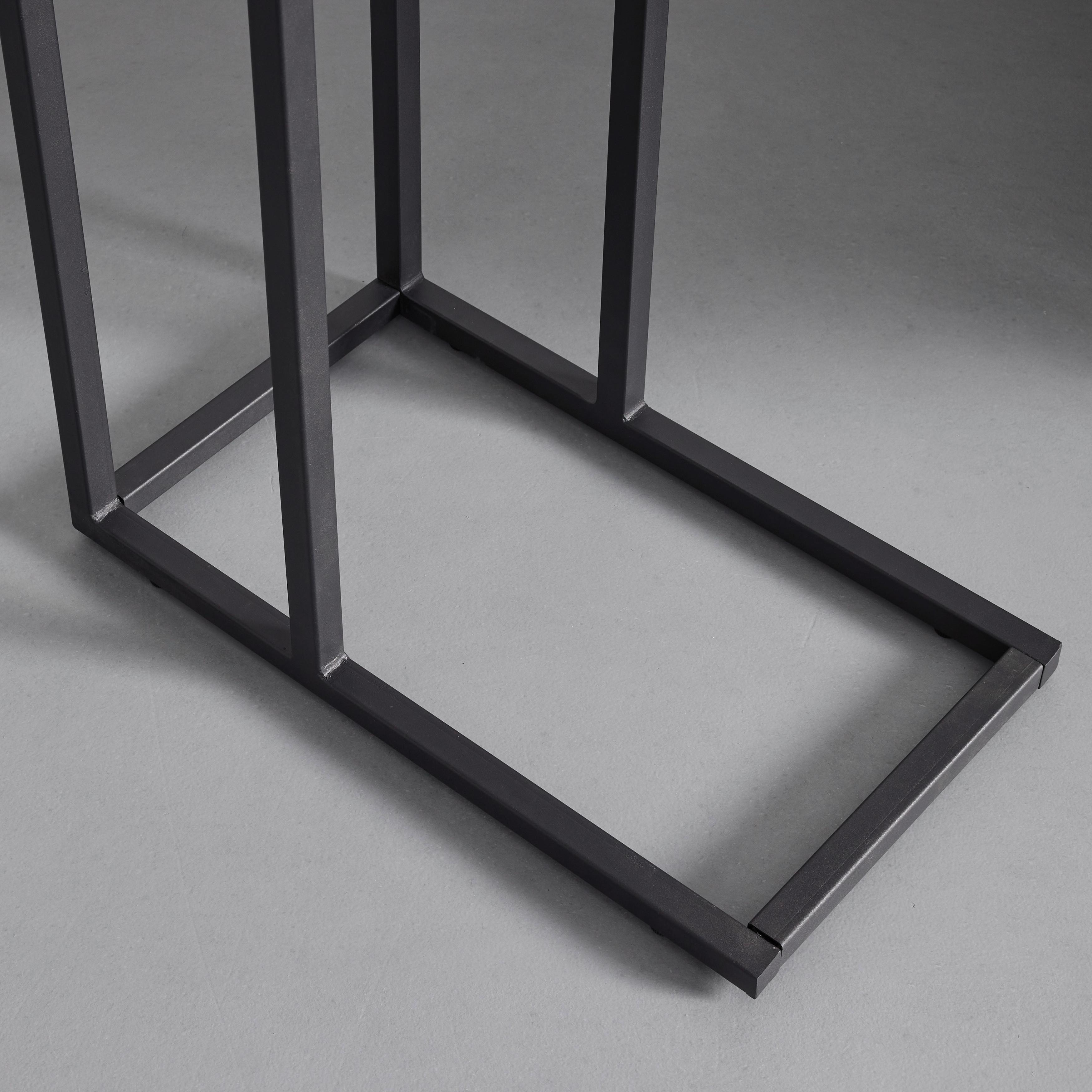 SIDOBORD GIORGIA - svart/ekfärgad, Modern, metall/trämaterial (47/27/64cm) - Bessagi Home