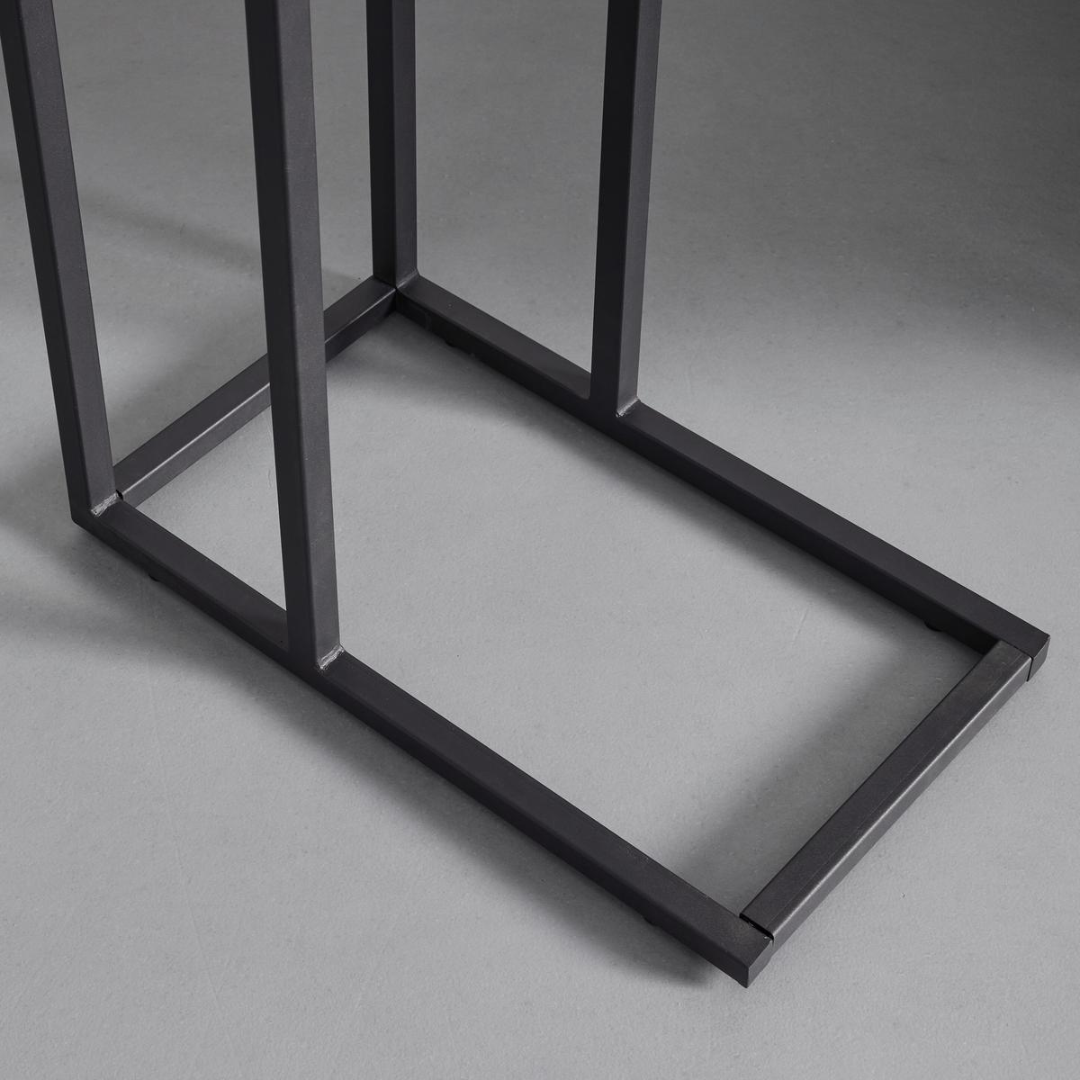 Beistelltisch Giorgia Eichefarbe/Schwarz MDF - Eichefarben/Schwarz, MODERN, Holzwerkstoff/Metall (47/27/64cm) - Bessagi Home