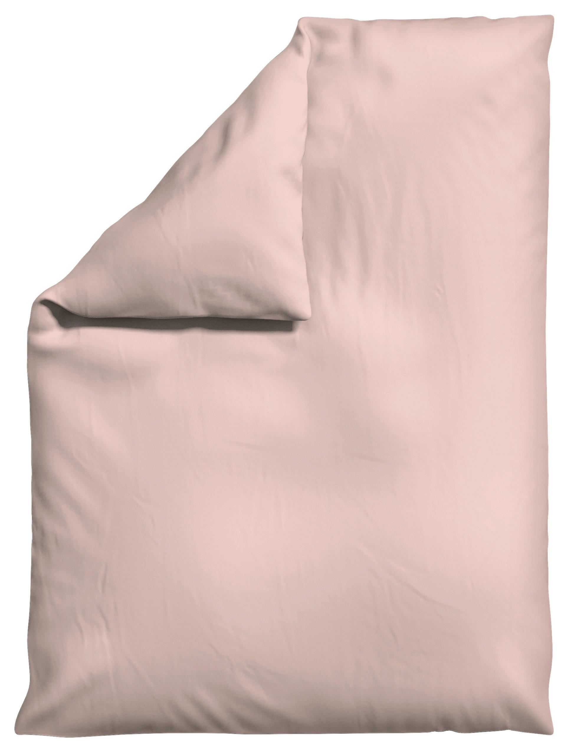 Bettdeckenbezug Woven Satin Hellrosa ca. 155x220cm - Hellrosa, Basics, Textil (155/220cm) - Schlafgut