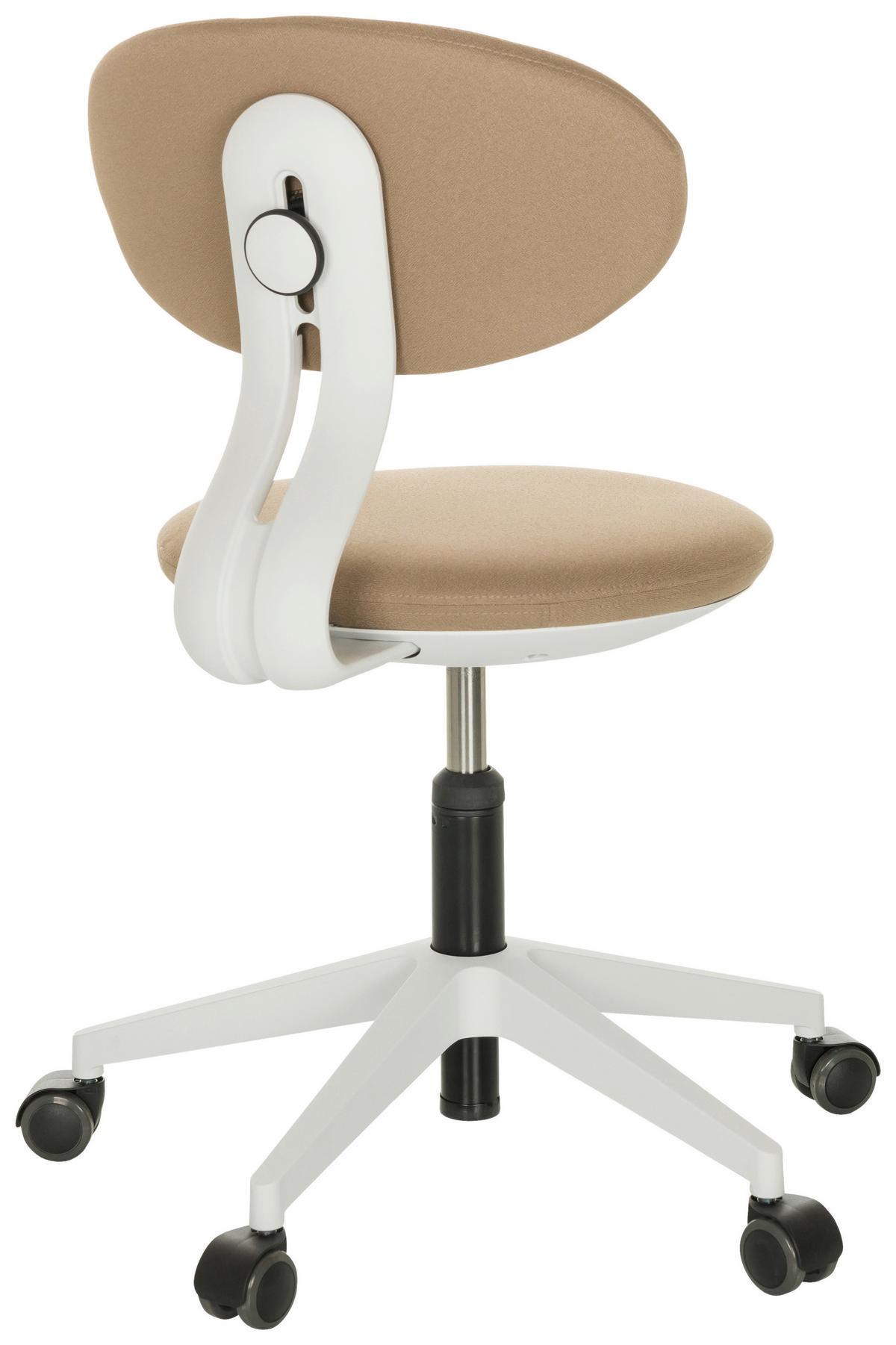 Jugenddrehstuhl Minimovo ca.42x66-87x52cm Beige - Beige/Weiß, Basics, Kunststoff/Textil (42/66-87/52cm) - MID.YOU