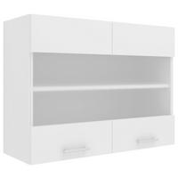 Kuhinjska Zgornja Omarica Esilo, Bela - bela/barve aluminija, Konvencionalno, kovina/steklo (80/60/31cm) - MID.YOU