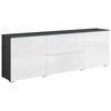 Nizka Omarica Vera, Bela, Antracit, Led - siva/bela, Trend, umetna masa/leseni material (180/61,8/34,5cm) - P & B