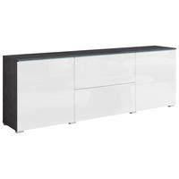 Nizka Omarica Vera, Bela, Antracit, Led - siva/bela, Trend, umetna masa/leseni material (180/61,8/34,5cm) - P & B