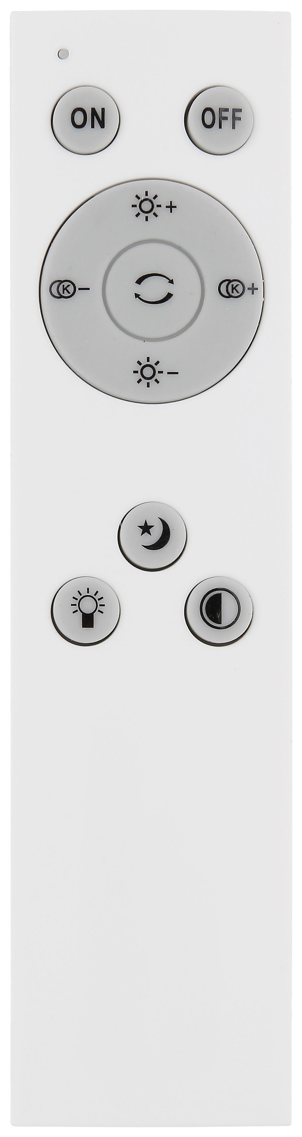 Led Stropna Svjetiljka Aley - bijela/opalna, Basics, metal/plastika (40/9,5cm) - Globo