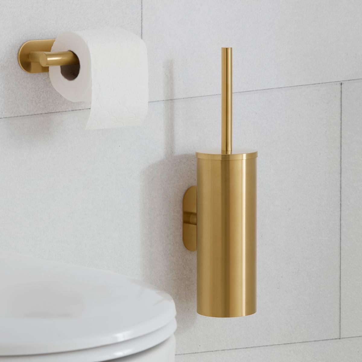 WC-Bürstengarnitur in Goldfarben - Goldfarben, LIFESTYLE, Kunststoff/Metall (9/39,5/12,5cm) - Mömax