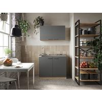 Majhna Kuhinja Z Aparati Merle, 100cm - srebrne barve/siva, Basics, kovina/leseni material (100cm) - Respekta