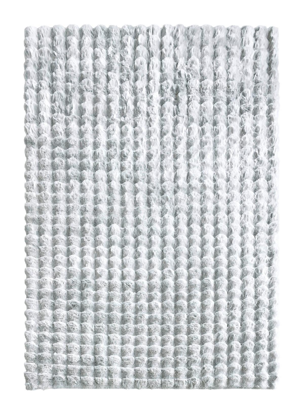 DYWAN Z WYSOKIM RUNEM BUBBLES - szary, Design, tkanina (130/190cm) - Novel
