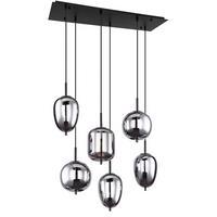 Hängeleuchte Blacky in Schwarz max. 40 Watt - Schwarz, Design, Glas/Metall (80/34/120cm) - Globo