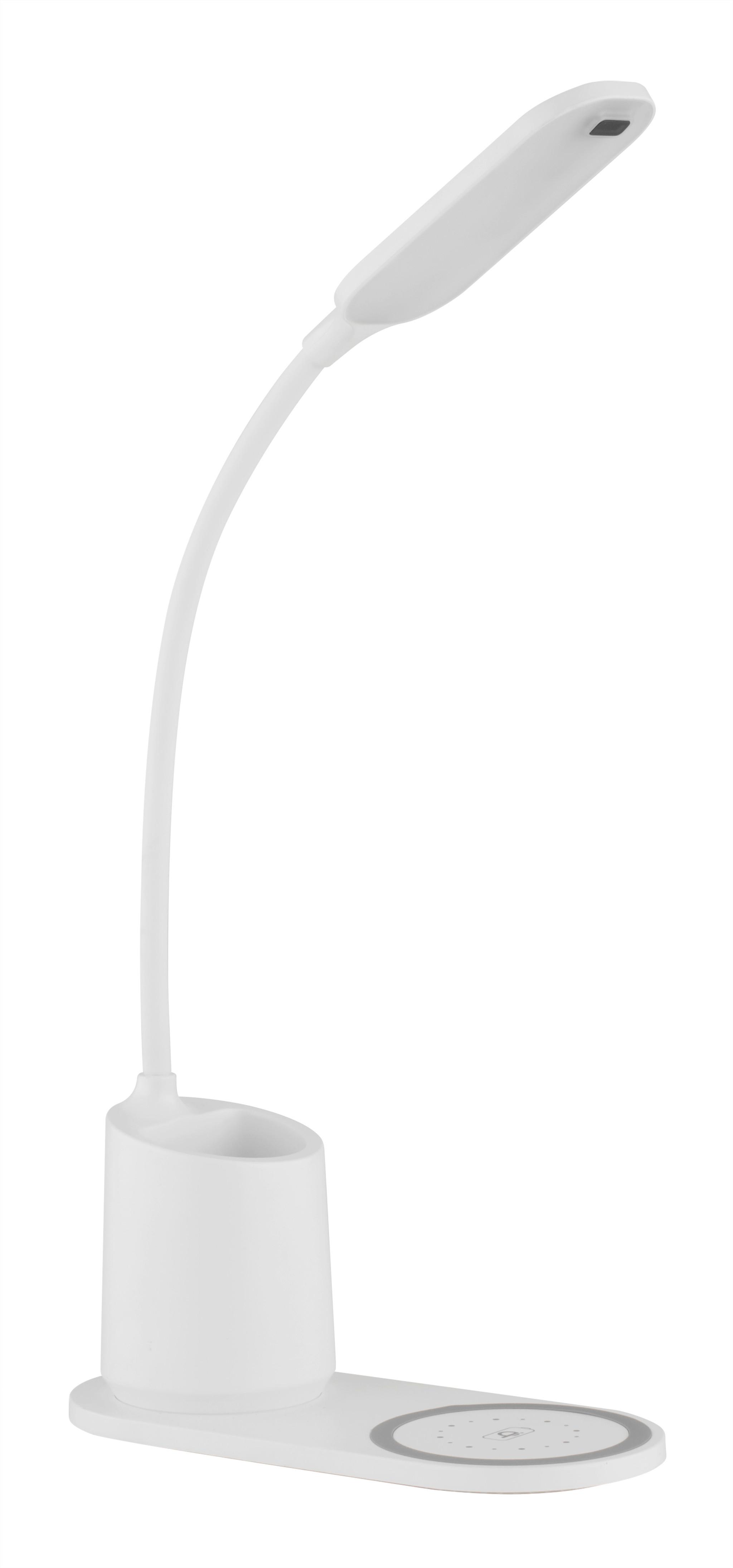 LED-SCHREIBTISCHLEUCHTE 58429W - Weiss/Opal, Design, Kunststoff (34/8,5/45cm) - Globo