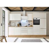 Kuhinjski Blok Premium Marleen, Barva Hrasta, Bela - bela/barve aluminija, Trendi, umetna masa/leseni material (340cm) - Respekta